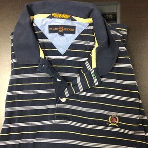 052 Tommy Hilfiger Mens Polo Size:XL Navy blue men